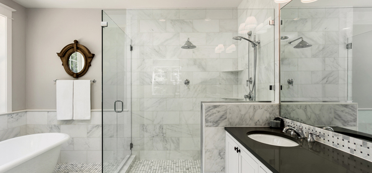 bathroom shower door installation in Jupiter