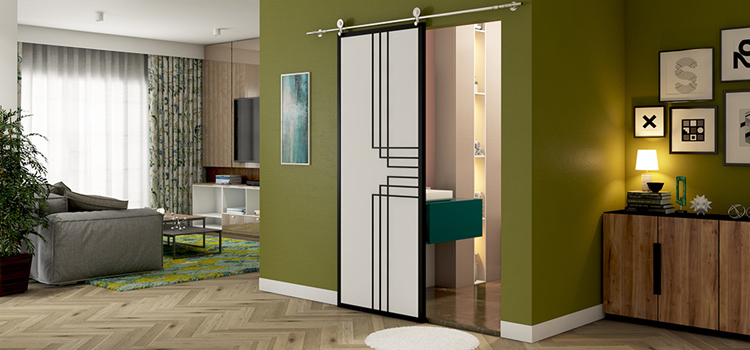 sliding bathroom door installation in Jupiter